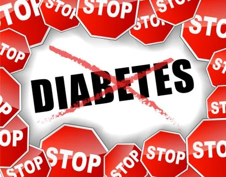 Stop diabetes Illustrazione stock