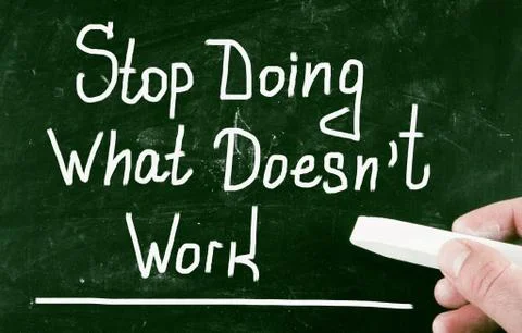 Stop doing what doesn't work Stock Illustration