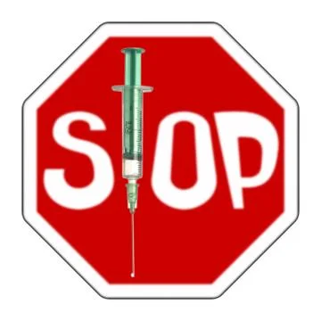 Stop doping Foto stock