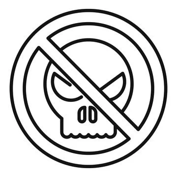 Stop dos attack icon outline vector. Secured hacker Illustrazione stock