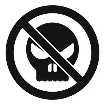 Stop dos attack icon simple vector. Secured hacker Stock Illustration