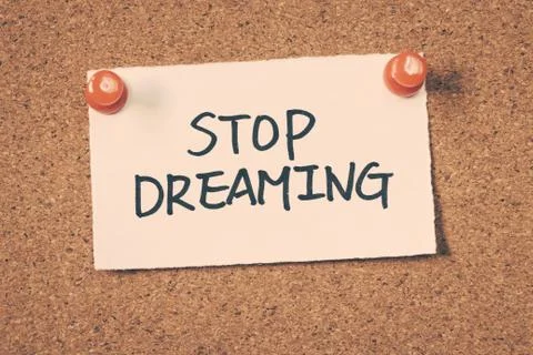 Stop dreaming Stock Photos