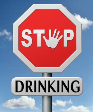 Stop drinking Illustrazione stock