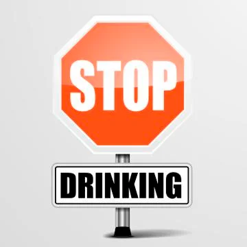 Stop Drinking Stock Illustration