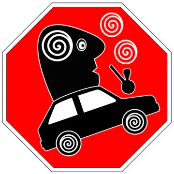 Stop Driving while High Stock Illustration