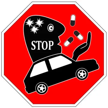 Stop Drug Driving Illustrazione stock