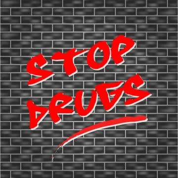 Stop drugs concept Stock Illustration