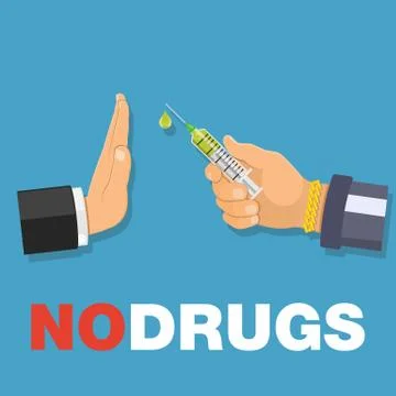 Stop drugs concept Stock Illustration