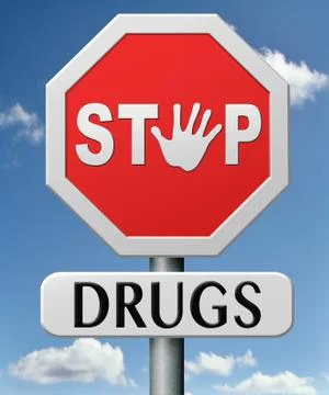 Stop drugs Stock Illustration