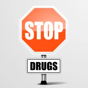 Stop drugs Illustrazione stock