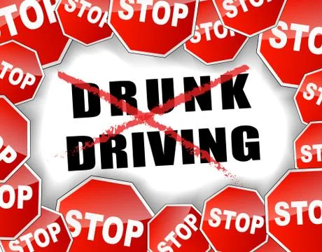 Stop drunk driving Stock Illustration