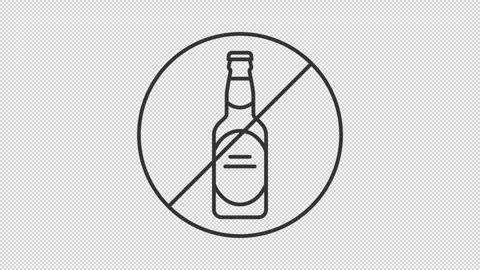 Stop drunk driving line animation Stock Footage 310240727
