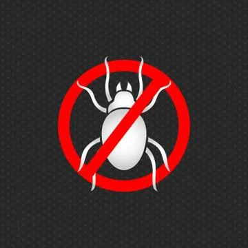 STOP Dust mites logo vector illustration Stock Illustration