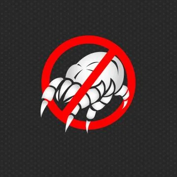STOP Dust mites logo vector illustration Stock Illustration