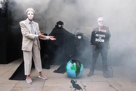  Stop EACOP climate protest, London, UK. London, UK. 30 AUG, 2023. Activis... Stock Photos