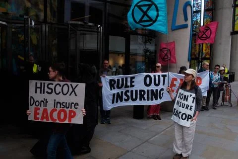  Stop EACOP climate protest, London, UK. London, UK. 30 AUG, 2023. Activis... Stock Photos