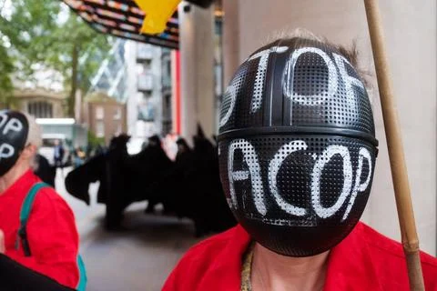  Stop EACOP climate protest, London, UK. London, UK. 30 AUG, 2023. Activis... Stock Photos