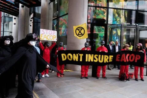 Stop EACOP climate protest, London, UK. London, UK. 30 AUG, 2023. Activis... Stock Photos