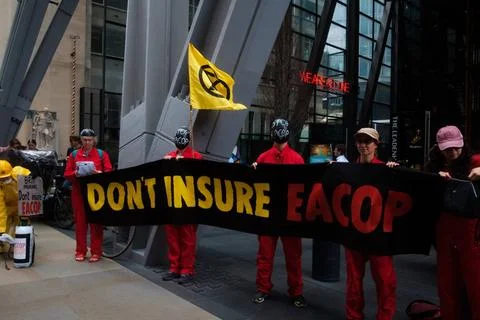  Stop EACOP climate protest, London, UK. London, UK. 30 AUG, 2023. Activis... Stock Photos