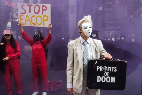  Stop EACOP climate protest, London, UK. London, UK. 30 AUG, 2023. Activis... Stock Photos