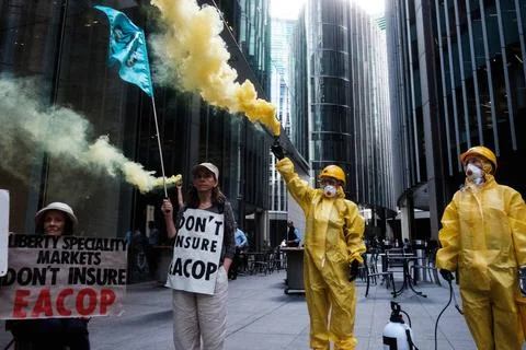  Stop EACOP climate protest, London, UK. London, UK. 30 AUG, 2023. Activis... Stock Photos