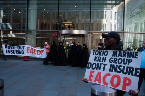  Stop EACOP climate protest, London, UK. London, UK. 30 AUG, 2023. Activis... Stock Photos