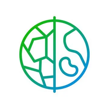 Stop Earth desertification pixel perfect gradient linear vector icon Ilustração Stock