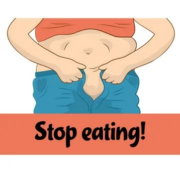 Stop eating! Stock Illustration