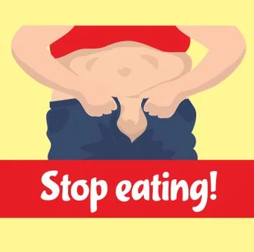 Stop eating! Stock Illustration