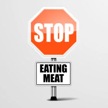 Stop Eating Meat Stock Illustration