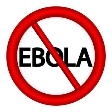 Stop Ebola sign Stock Illustration
