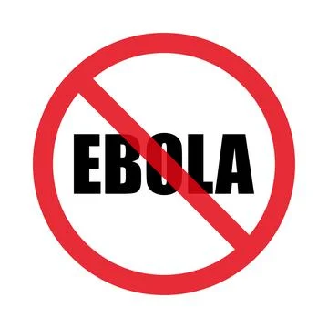 Stop Ebola virus icon vector. Linear style sign for mobile concept and web de Stock Illustration