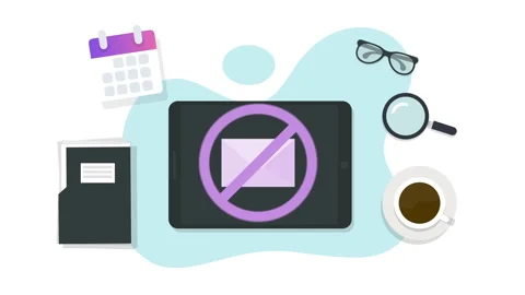 Stop email icon Stock Footage 171862841