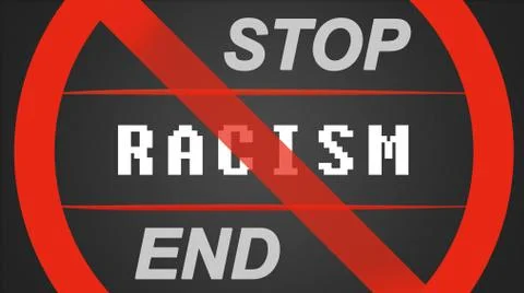 Stop / End Racism Stock Illustration