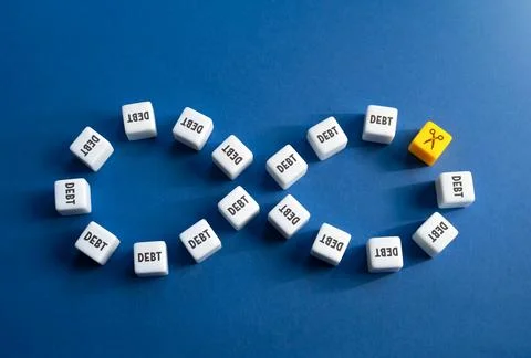 Stop the endless loop of debt. Pay off your debts and obligations, improve .. Stock Photos