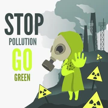 Stop environmental pollution Stock Illustration