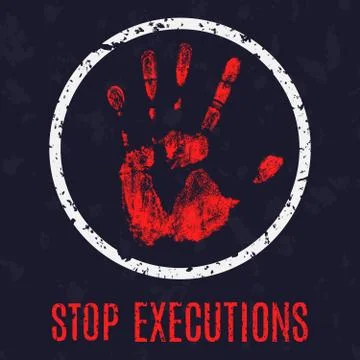 Stop execution Stock Illustration