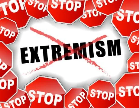 Stop extremism Stock Illustration