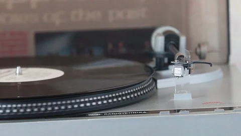 Stop faceplate of a vinyl player Stock Footage 88588996