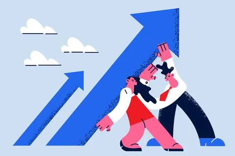 Stop falling and possibilities concept Stock Illustration