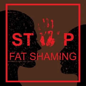 Stop fat shaming concept Stock Illustration