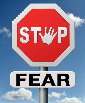 Stop fear Illustrazione stock