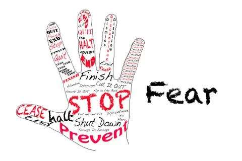 Stop Fear Stock Illustration