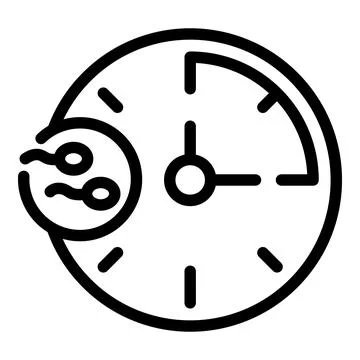 Stop fertilization icon outline vector. Oral hormone contraception Stock Illustration