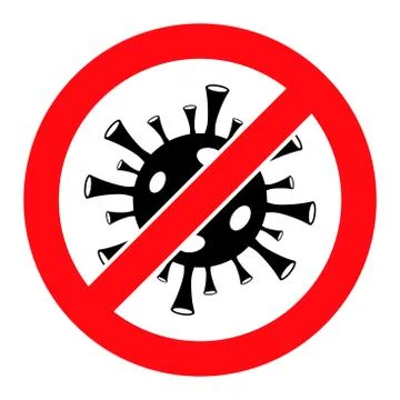 Stop Flu Virus - Vector Icon Illustration 스톡 일러스트