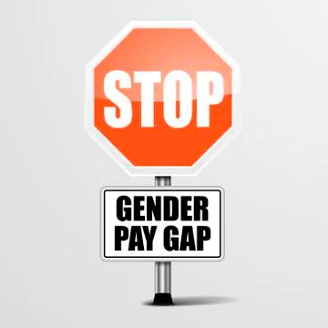 Stop Gender Pay Gap Stock Illustration