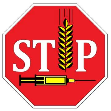 Stop Genetically Modified Wheat Stock-Illustration