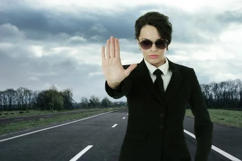 STOP gesture Stock Photos