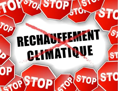 Stop global warming concept Stock Illustration