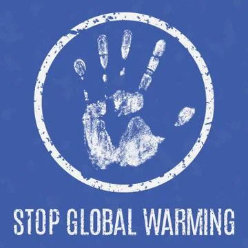 Stop Global Warming Stock Illustration